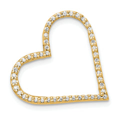 14k 1/6 carat Diamond Heart Chain Slide