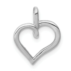14k White Gold 1/20 carat Diamond Heart Pendant