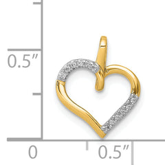 14k 1/20 carat Diamond Heart Pendant