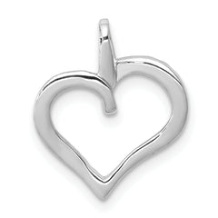 14k White Gold 1/15 carat Diamond Heart Pendant