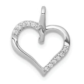 14k White Gold 1/15 carat Diamond Heart Pendant