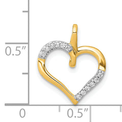14k 1/15 carat Diamond Heart Pendant
