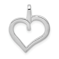 14k White Gold 1/10 carat Diamond Heart Pendant