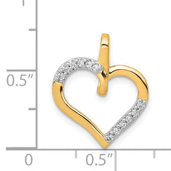 14k 1/10 carat Diamond Heart Pendant