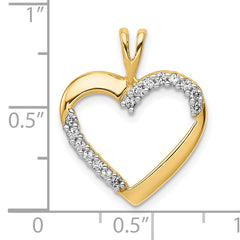 10K 1/6ct. Diamond Heart Pendant