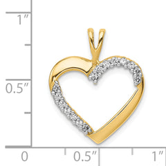 14k 1/6 carat Diamond Heart Pendant