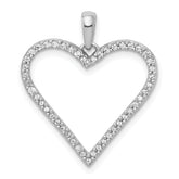 14k White Gold 1/6 carat Diamond Heart Pendant