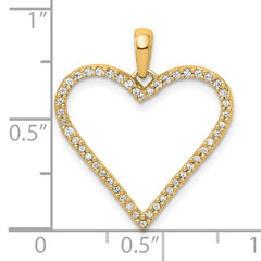 14k 1/6 carat Diamond Heart Pendant