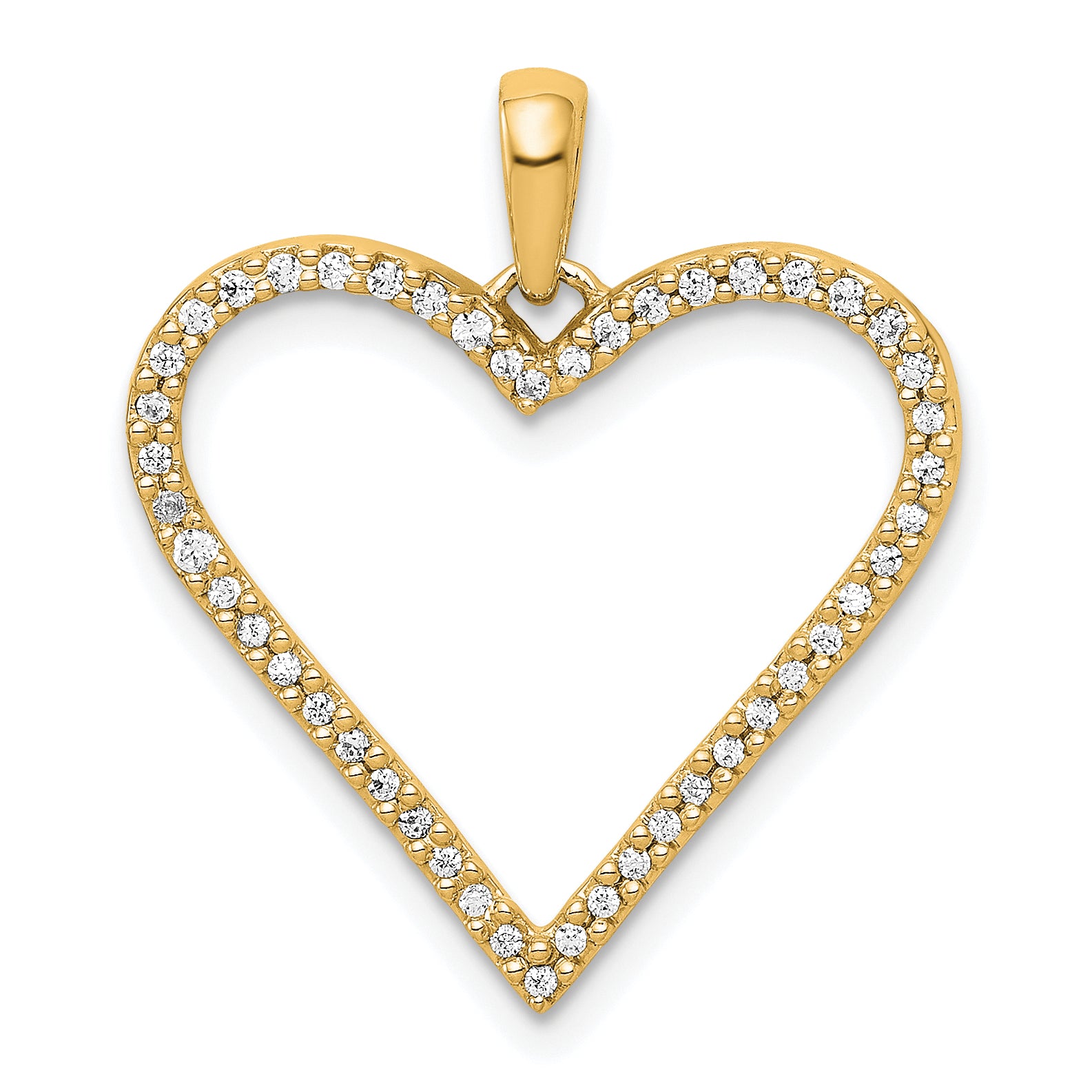 14k 1/6 carat Diamond Heart Pendant