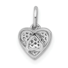 10k White Gold 1/10ct. Diamond Heart Pendant