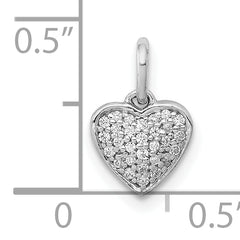 10k White Gold 1/10ct. Diamond Heart Pendant