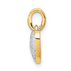 14k 1/5 carat Pave Diamond Heart Pendant