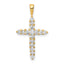 14k 1/2 carat Lab Grown Diamond VS/SI+ G+ Complete Cross Pendant