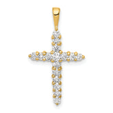 14k 1/2 carat Lab Grown Diamond VS/SI+ G+ Complete Cross Pendant