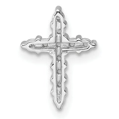 10K White Gold Diamond Cross Pendant Mounting (No Stone Included)