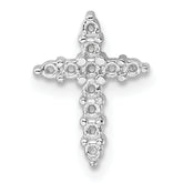 10K White Gold Diamond Cross Pendant Mounting (No Stone Included)