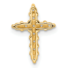 10K Diamond Cross Pendant Mounting (No Stone Included)