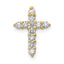 10K AA 1/3ct. Diamond Cross Pendant