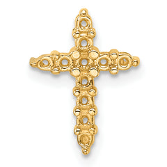 10K Diamond Cross Pendant Mounting (No Stone Included)