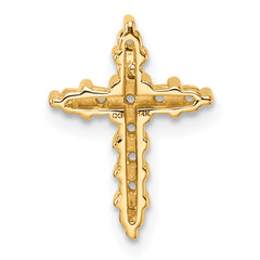 14k Diamond Cross Pendant Mounting (No Stone Included)