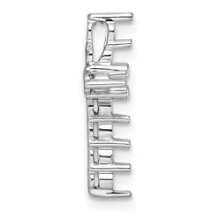 14k White Gold Diamond Cross Chain Slide Mounting