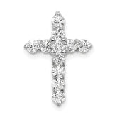 14k White Gold 3/4 carat Lab Grown Diamond VS/SI+ G+ Complete Cross Chain Slide Pendant