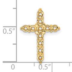 14k Diamond Cross Chain Slide Mounting