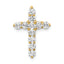 14k 3/4 carat Lab Grown Diamond VS/SI+ G+ Complete Cross Chain Slide Pendant