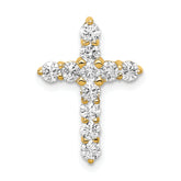 14k 3/4 carat Lab Grown Diamond VS/SI+ G+ Complete Cross Chain Slide Pendant