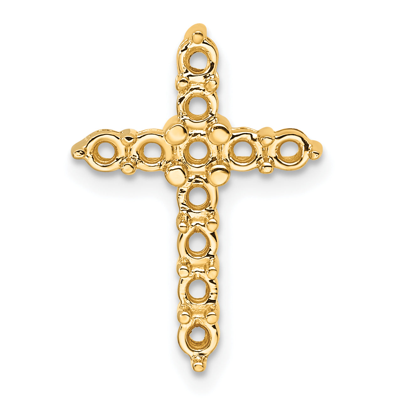 14k Diamond Cross Chain Slide Mounting