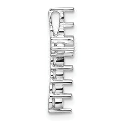 14k White Gold Diamond Cross Chain Slide Mounting
