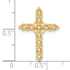 14k Diamond Cross Chain Slide Mounting