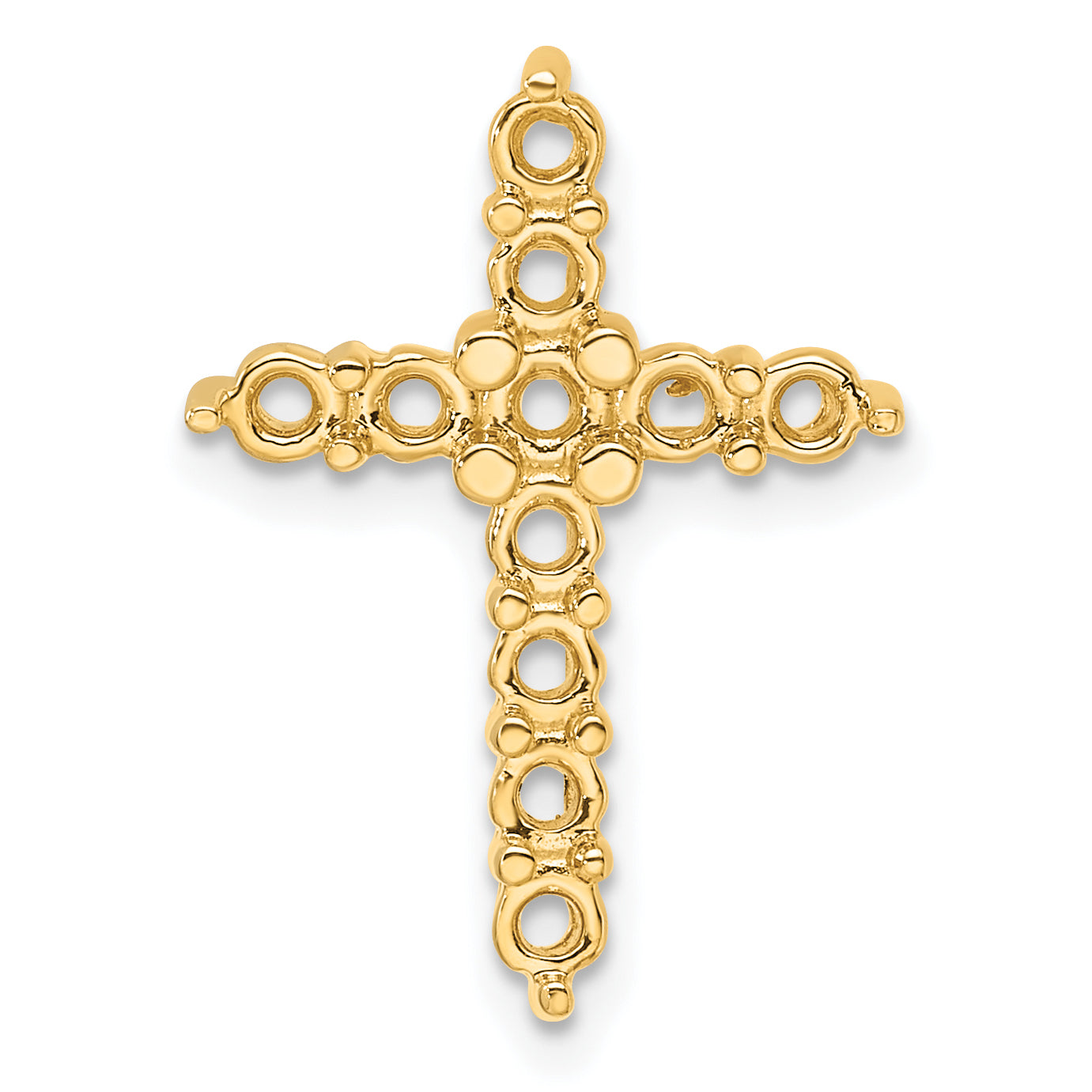 14k Diamond Cross Chain Slide Mounting