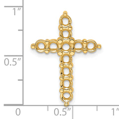 14k Diamond Cross Chain Slide Mounting