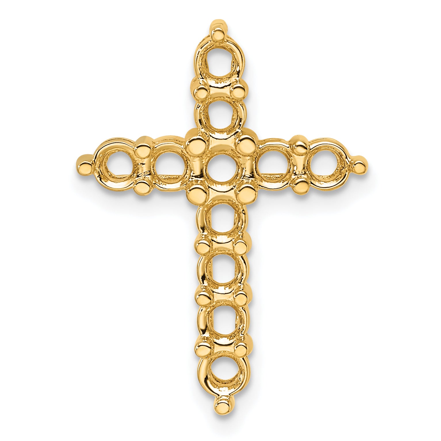 14k Diamond Cross Chain Slide Mounting