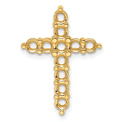 14k Diamond Cross Chain Slide Mounting