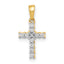 14k 1/10 carat Lab Grown Diamond VS/SI+ G+ Complete Latin Cross Pendant