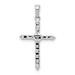 14k White Gold 1/4 carat Lab Grown Diamond VS/SI+ G+ Complete Cross Pendant