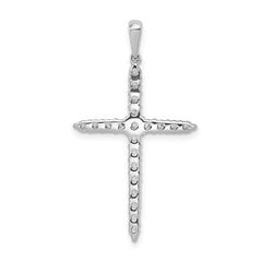 14k White Gold 1/2 carat Lab Grown Diamond VS/SI+ G+ Complete Cross Pendant