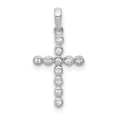 10K White Gold 1/10ct. Diamond Cross Pendant