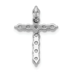 14k White Gold 3/4 carat Lab Grown Diamond VS/SI+ G+ Complete Cross Chain Slide Pendant