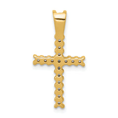 10K Diamond Latin Cross Pendant
