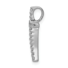 14k White Gold 1/5 carat Lab Grown Diamond VS/SI+ G+ Complete Chain Slide Pendant