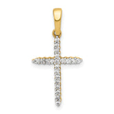 10K 1/6ct. Diamond Cross Pendant