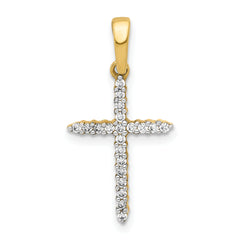 10K 1/6ct. Diamond Cross Pendant