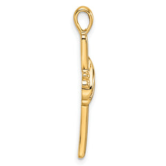 10K Cross Pendant Mounting (No Stone Included)