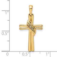 10K Cross Pendant Mounting (No Stone Included)