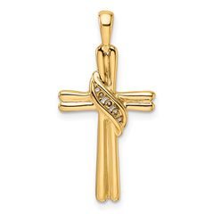 10K Cross Pendant Mounting (No Stone Included)