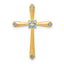 10K 1/20ct. w/Rhodium Diamond Cross Chain Slide