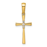 14K 1/20ct. Diamond Cross Pendant